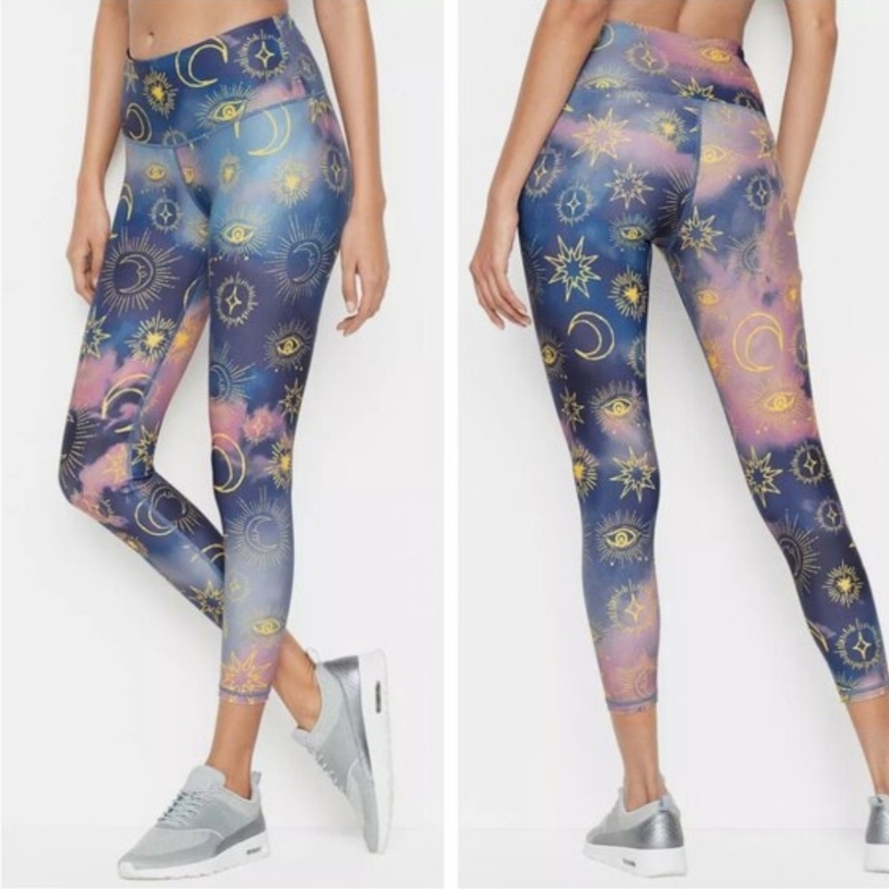 🪷Victorias Secret Sport.Celestial Print Women's Leggings - Blue and Pink